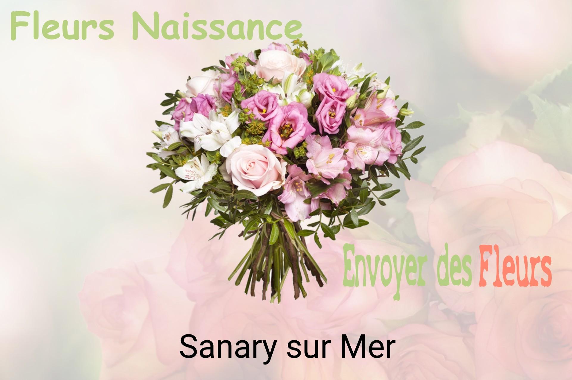 Bouquet de fleurs de naissance livré à Sanary-sur-Mer
